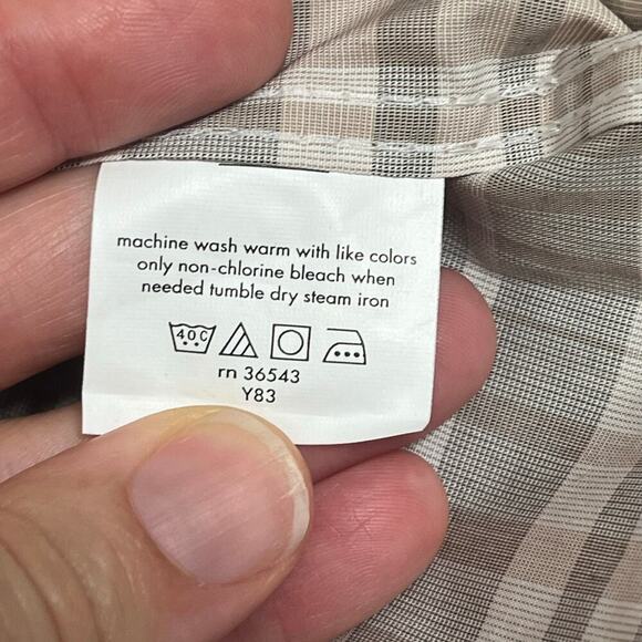 Calvin Klein Men's Khaki And Grey Button Down Shirt Size 16 1/2. NEW - Picture 11 of 11